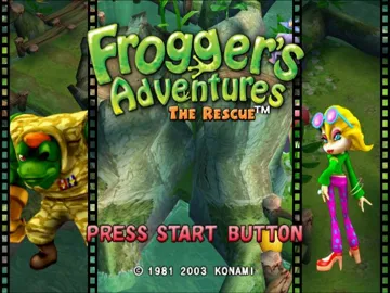 Frogger's Adventures - The Rescue screen shot title